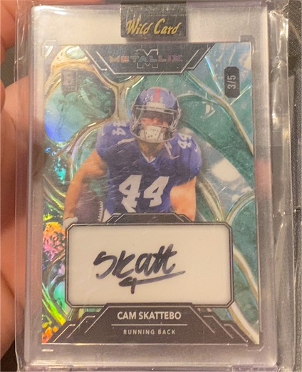 2025 Wild Card Metallix #WMFA-CS Cam Skattebo — front