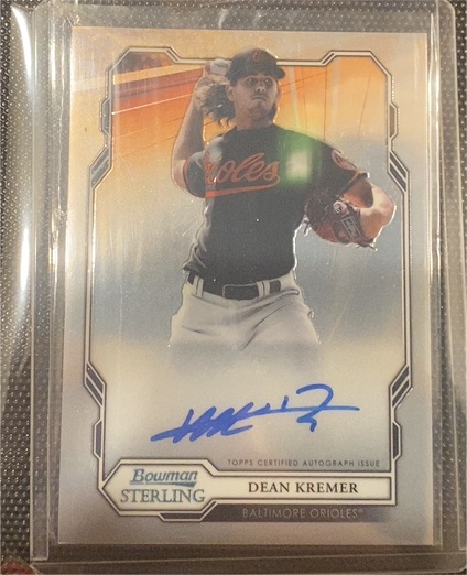 2019 Bowman Sterling Prospect Autographs #BSPA-DK Dean Kremer — front