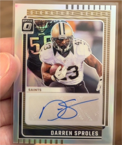 2025 Donruss Optic #SSH-DS Darren Sproles Signature Series — front