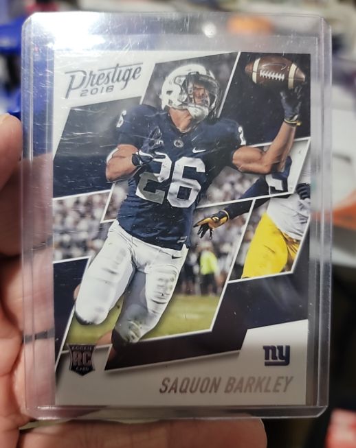 2018 Panini Prestige #261 Saquon Barkley Rookie Card — front