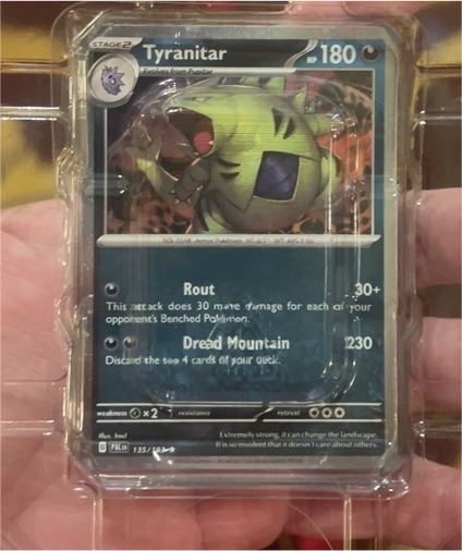 2023 Pokémon Paldea Evolved #135 Tyranitar — front