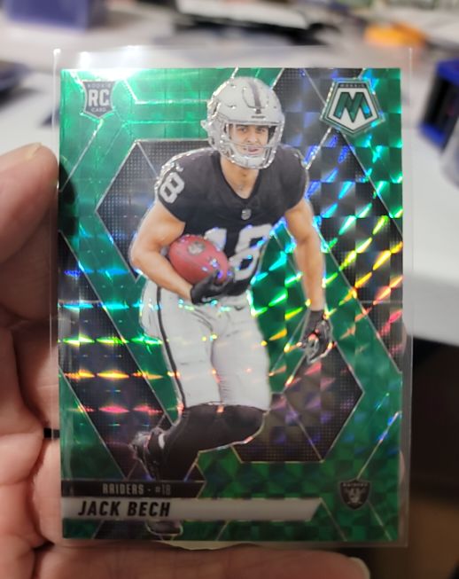 2025 Panini Mosaic #349 Jack Bech Green Mosaic Prizm — front