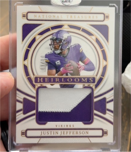 2024 Panini National Treasures Heirlooms #H-JJN Justin Jefferson — front