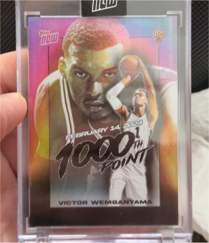 2023-24 Topps Now #VW-1 Victor Wembanyama 1000th Point — front