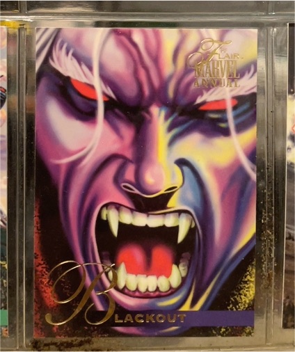 1995 Flair Marvel Annual #124 Blackout — front