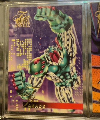 1995 Flair Marvel Annual #54 Facade — front