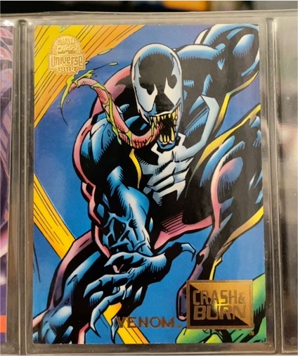 1994 Fleer Marvel Universe Crash & Burn #77 Venom — front