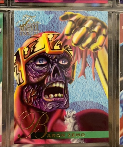 1995 Flair Marvel Annual #110 Baron Zemo — front