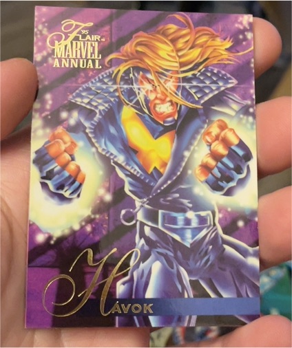 1995 Fleer Flair Marvel Annual #28 Havok — front