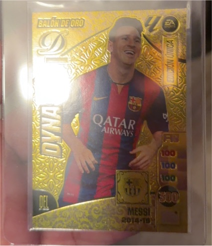 2024 Panini Adrenalyn XL Balon de Oro Dynasty Edicion Unica Lionel Messi — front