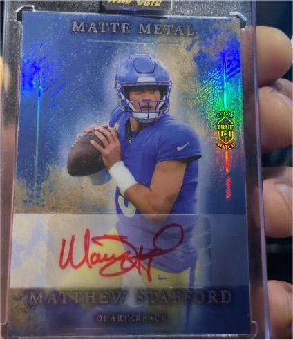 2026 Wild Card Matte Metal #1 Matthew Stafford — front