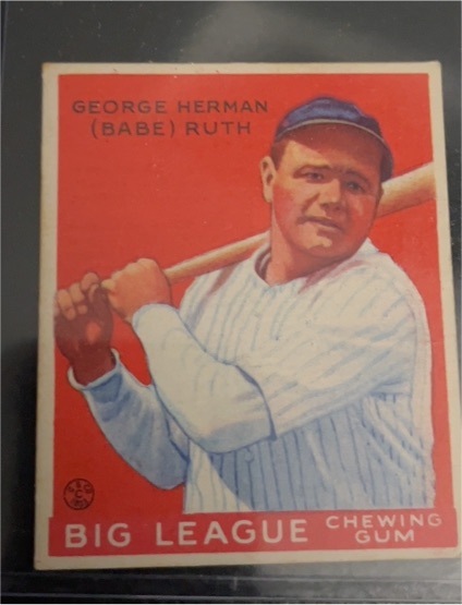 1933 Goudey #144 George Herman Babe Ruth — front