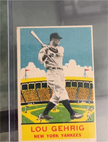 1933 DeLong Gum #7 Lou Gehrig — front