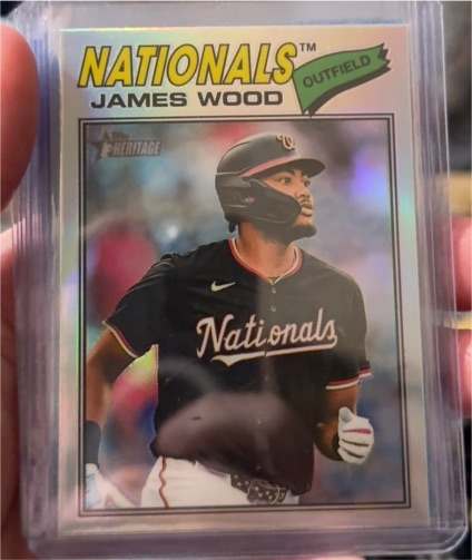 2026 Topps Heritage Chrome Refractor #295 James Wood — front