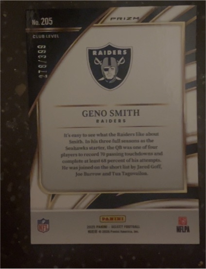 2025 Panini Select #205 Geno Smith — front