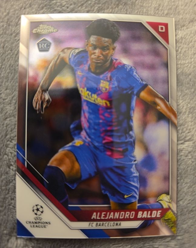 2021-22 Topps Chrome UEFA Champions League #38 Alejandro Balde Rookie FC Barcelona — front