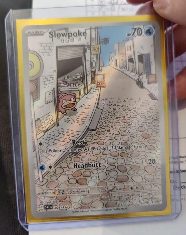 2023 Pokémon Scarlet & Violet #204 Slowpoke Illustration Rare — front