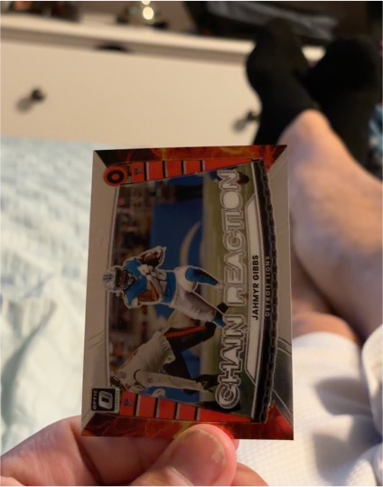 2025 Panini Donruss Optic #5 Jahmyr Gibbs Chain Reaction — front