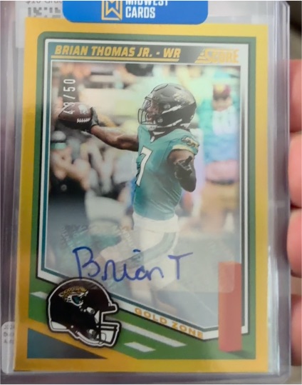 2025 Panini Score #16 Brian Thomas Jr. — front