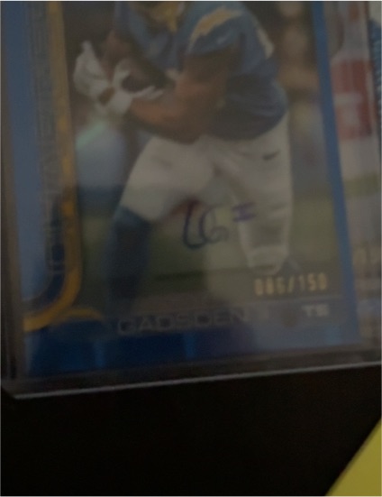 2025 Topps Chrome #74 Oronde Gadsden II Blue Refractor Auto RC — front
