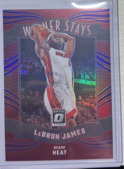 2023-24 Donruss Optic #2 LeBron James Winner Stays Miami Heat — front