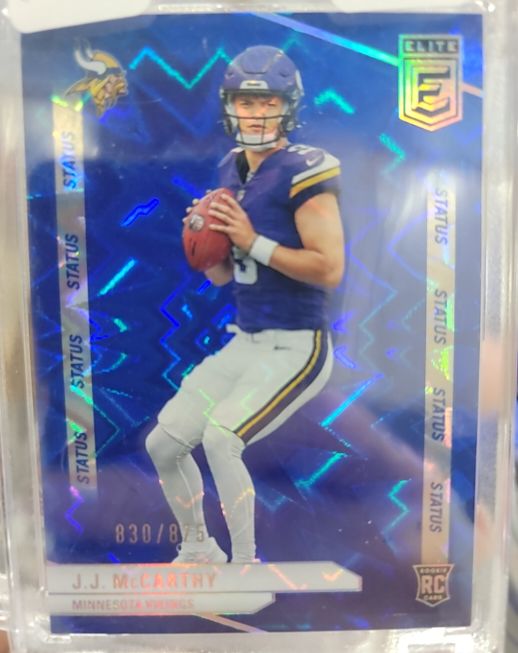 2024 Donruss Elite #105 J.J. McCarthy Status Explosion — front