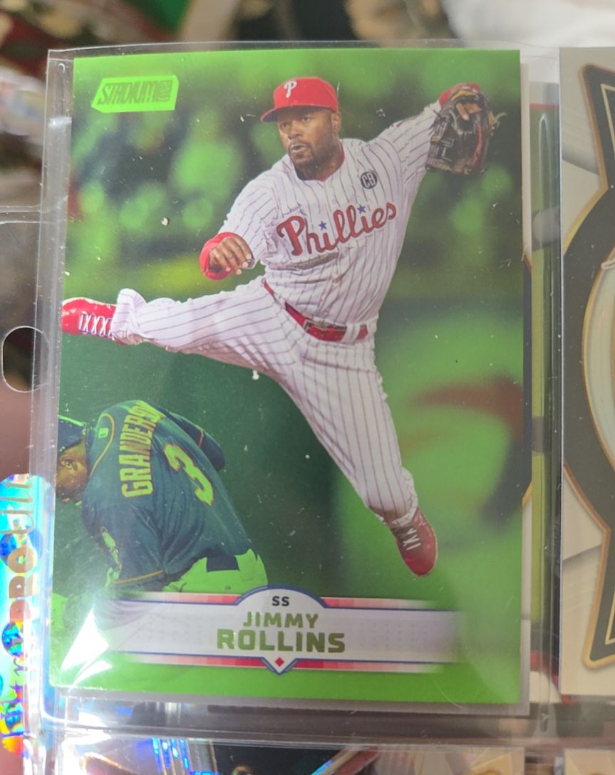 2025 Topps Stadium Club #176 Jimmy Rollins Lime Green Parallel — front