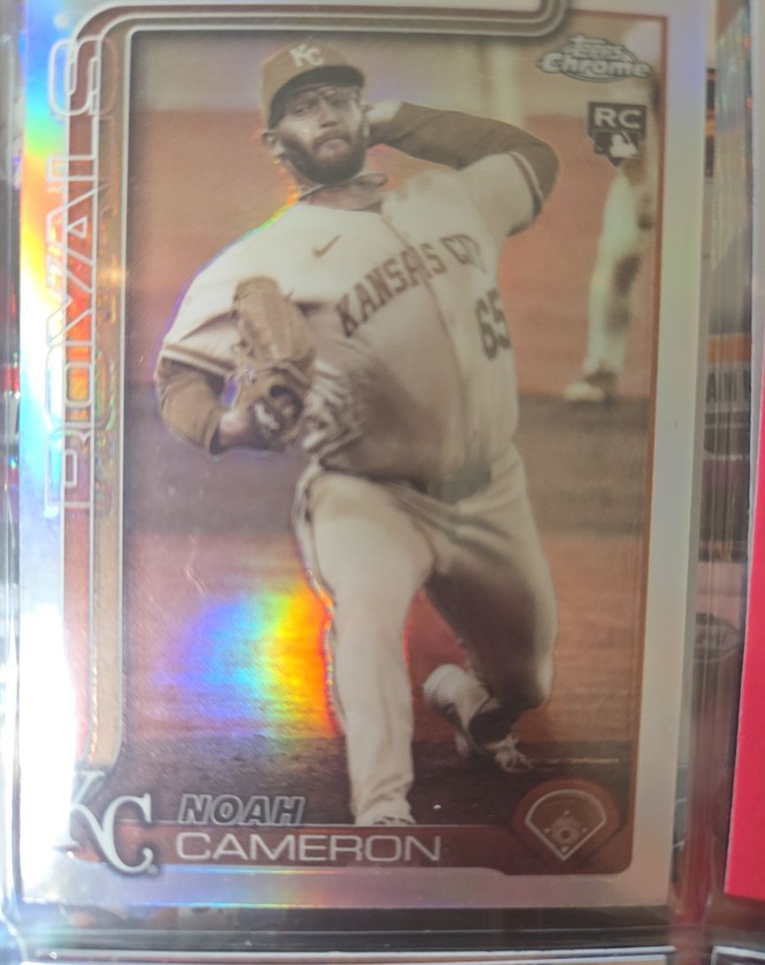 2025 Topps Chrome Update Series #USC69 Noah Cameron Sepia Refractor — front
