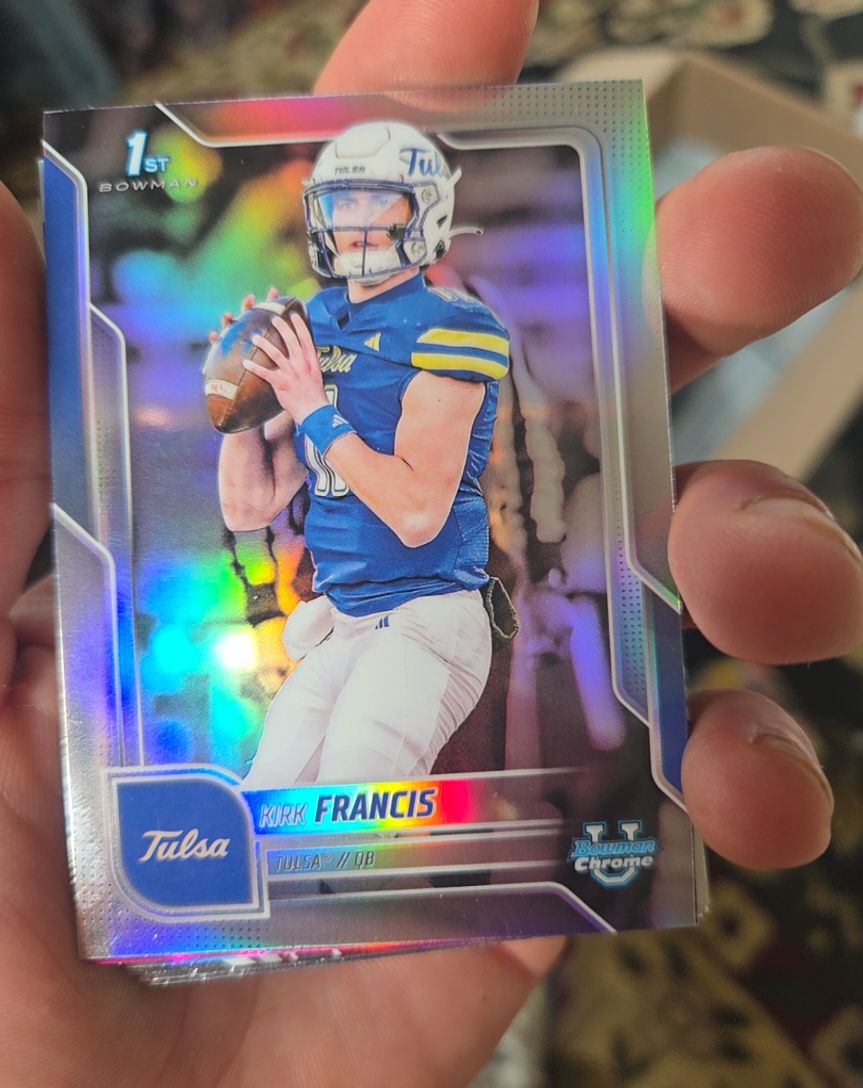 2025 Bowman University Chrome #20 Kirk Francis — front