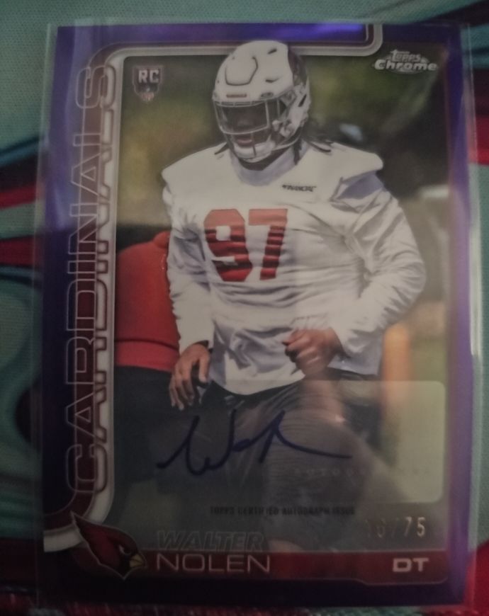 2025 Topps Chrome Football #RRA-WN Walter Nolen Rookie Auto — front