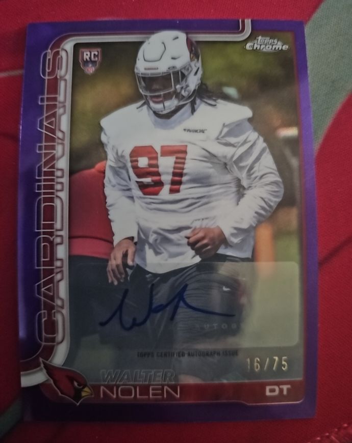 2025 Topps Chrome Football #RRA-WN Walter Nolen Rookie Auto — front