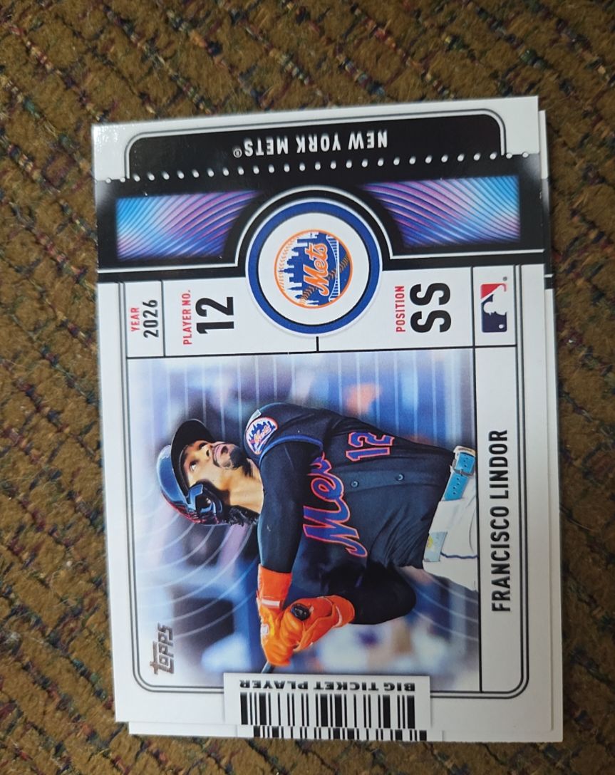 2026 Topps Series 1 #BTP-10 Francisco Lindor Big Ticket Player New York Mets — front