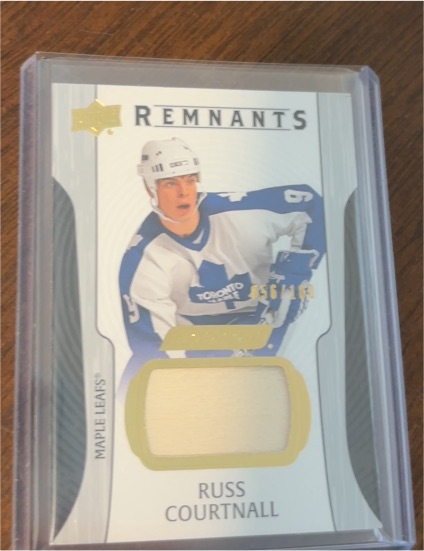 2025 Upper Deck Engrained Remnants #R-RC Russ Courtnall — front