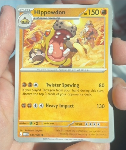 2026 Pokemon Perfect Order #040 Hippowdon — front