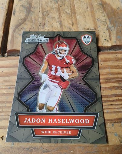 2021 Wild Card Alumination #ANBC-34 Jadon Haselwood — front