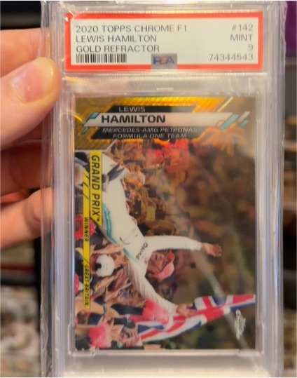 2020 Topps Chrome F1 #142 Lewis Hamilton Gold Refractor — front