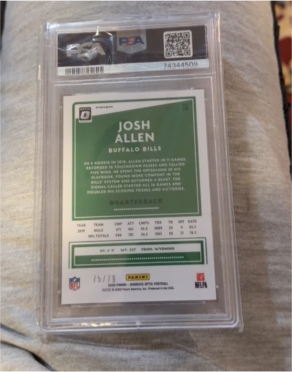 2020 Panini Donruss Optic #75 Josh Allen — front
