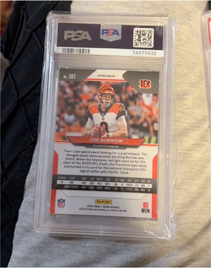 2020 Panini Prizm #307 Joe Burrow — front