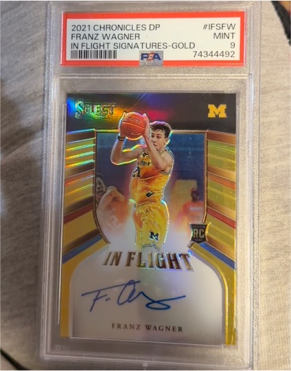 2021 Chronicles DP #IFSFW Franz Wagner In Flight Signatures-Gold — front