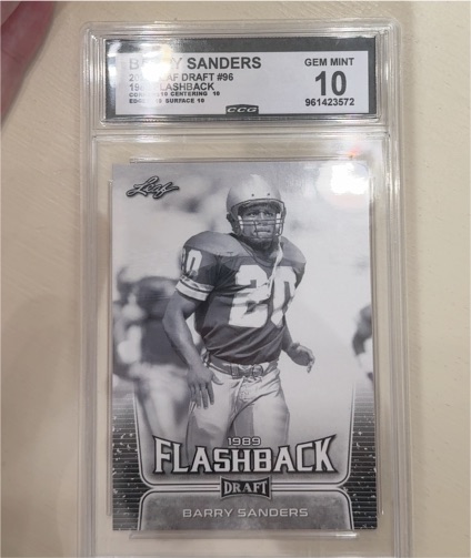 2020 Leaf Draft Flashback #96 Barry Sanders — front