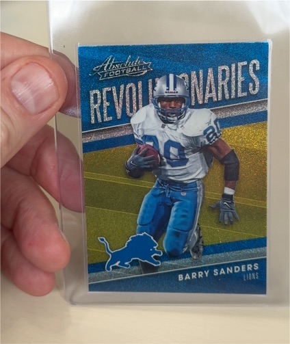2018 Panini Absolute Revolutionaries #RE-BS Barry Sanders — front