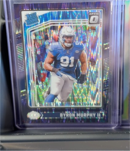 2024 Panini Donruss Optic #217 Byron Murphy II Purple Shock Prizm Rated Rookie — front
