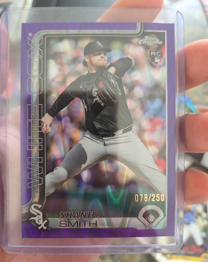 2025 Topps Chrome Update #USC24 Shane Smith Purple RayWave Refractors #078/250 — front