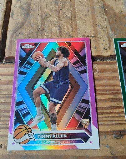2023-24 Topps Chrome #138 Timmy Allen Pink Refractor Rookie RC Memphis Grizzlies — front