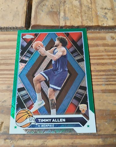 2023-24 Topps Chrome #138 Timmy Allen Green Logo Refractor Rookie — front
