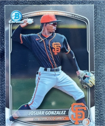 2025 Bowman Draft Chrome #BDC-182 Josuar Gonzalez — front
