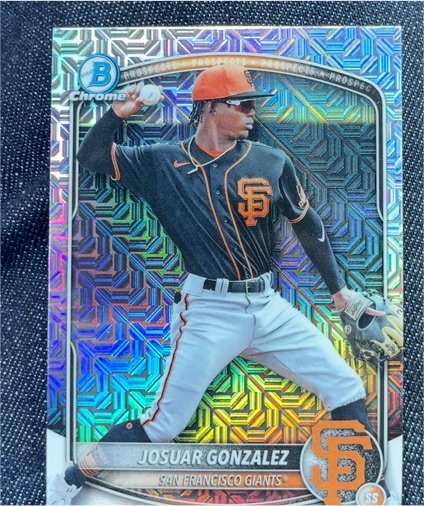 2025 Bowman Draft Chrome Mojo Refractor #BDC-182 Josuar Gonzalez — front