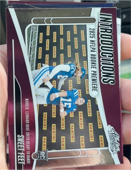 2025 Panini Absolute #I-TWN Sweet Feet Introductions Tyler Warren Riley Leonard — front