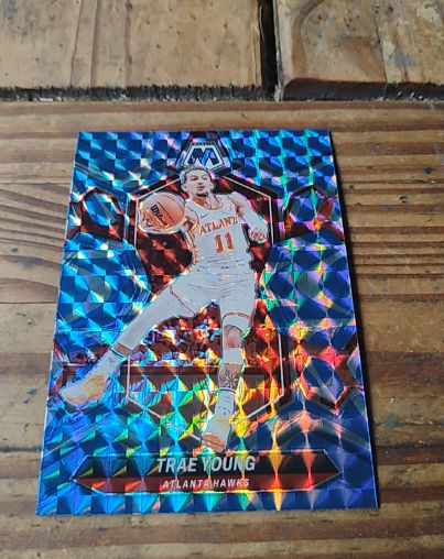2023-24 Panini Mosaic #107 Trae Young — front