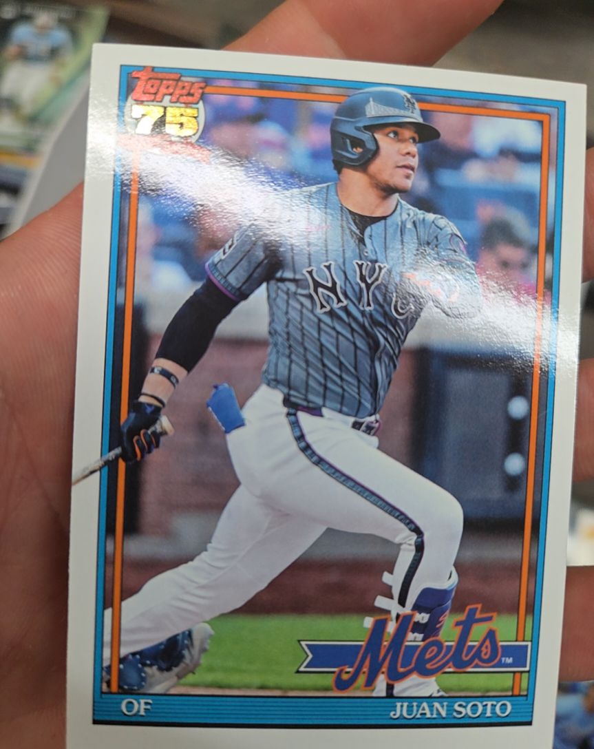 2026 Topps Series 1 1991 Insert #T91-82 Juan Soto — front